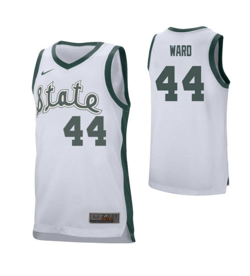 Michigan State Spartans Nick Ward Retro College Basketball Jersey White | Stitched Jersey RTJS 8687