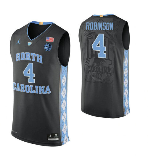 On Robinson North Carolina Tar Heels Black College Basketball Jersey | Stitched Jersey RTJS 5338