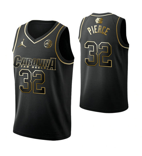 Justin Pierce North Carolina Tar Heels Black Golden Edition College Basketball Jersey stitched retro jersey