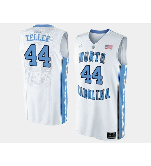 North Carolina Tar Heels #44 Tyler Zeller White Road College Basketball Jersey stitched college jersey