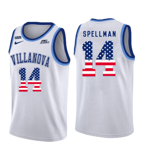 Villanova Wildcats 14 Omari Spellman College Basketball Jersey White 5410 | Stitched Jersey RTJS 6338