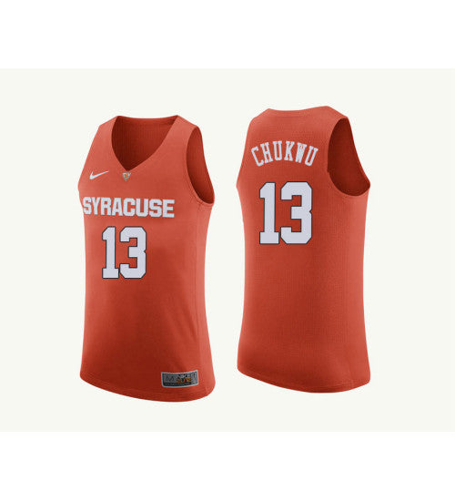 Chukwu 10399 Syracuse Paschal #13 Orange stitched throwback college basketball jersey