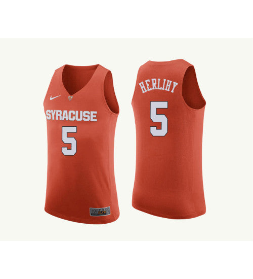 Syracuse Orange 5 Patrick Herlihy College Basketball Jersey Orange | Stitched Jersey RTJS 7078