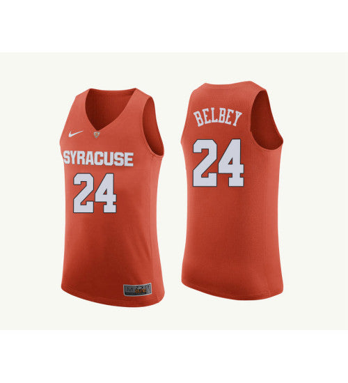 Syracuse Orange 24 Shaun Belbey College Basketball Jersey Orange 4649 | Stitched Jersey RTJS 7099