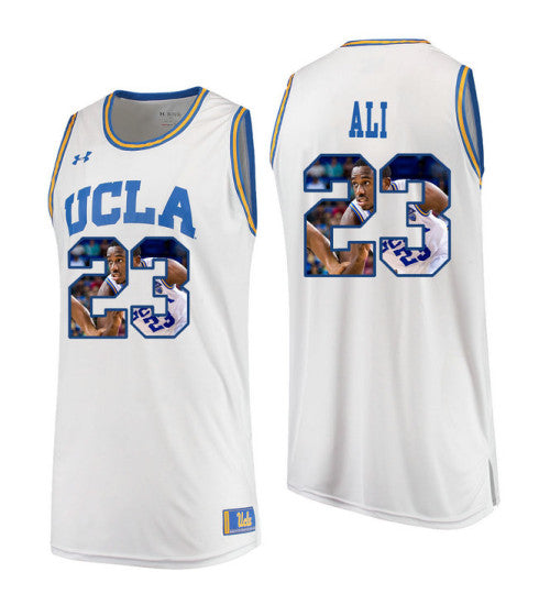 UCLA Bruins Prince Ali #23 White stitched throwback college basketball jersey