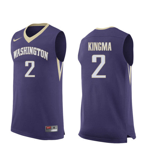 Washington Huskies Dan Kingma #2 Purple stitched throwback college basketball jersey