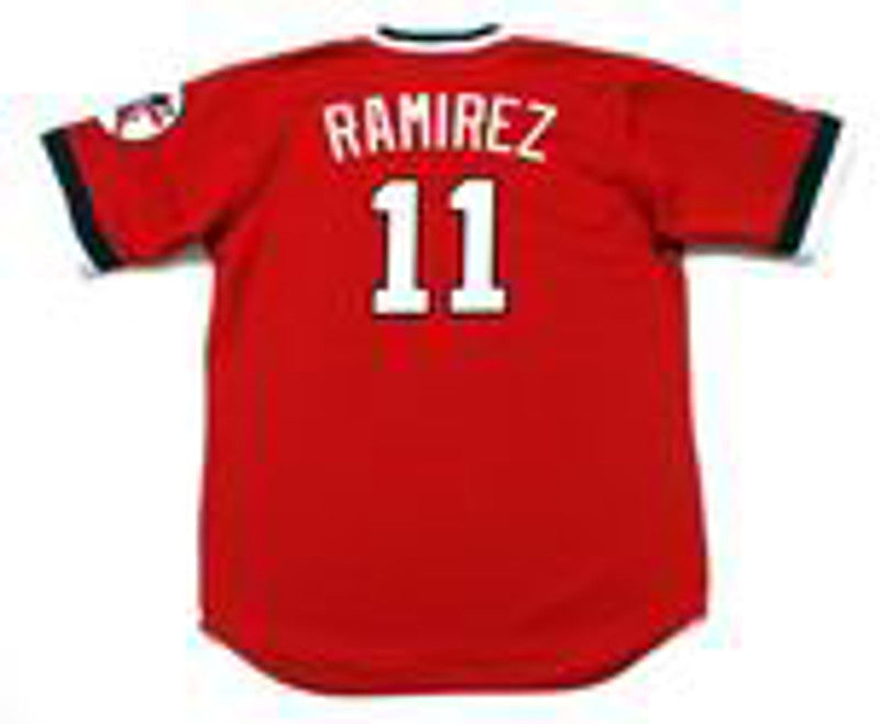 Cleveland Indians Jose Ramirez 1970s Cooperstown MLB jersey front view