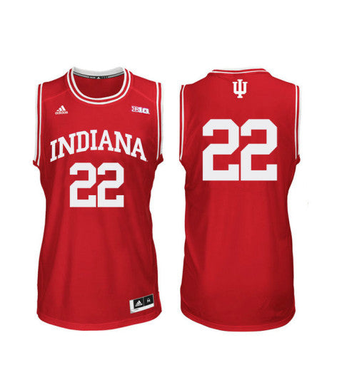 Indiana Hoosiers 22 Clifton Moore College Basketball Jersey Red stitched retro jersey