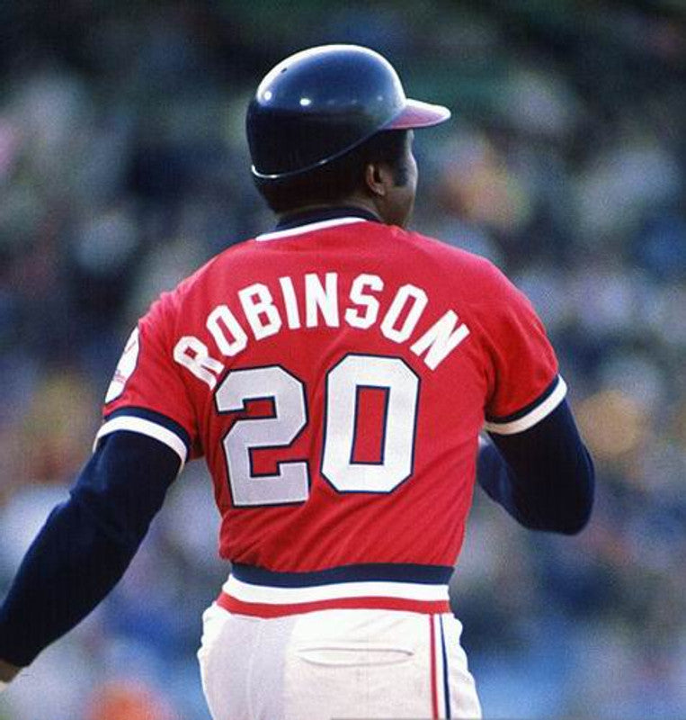 Cleveland Indians Frank Robinson MLB jersey front view