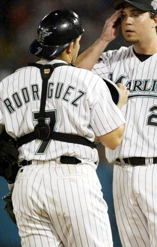 Florida Marlins Ivan Rodriguez MLB jersey front view