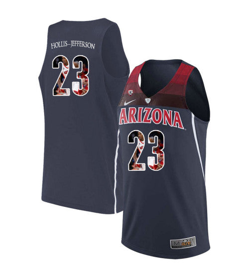 Arizona Wildcats 23 Rondae Hollis Jefferson College Basketball Jersey Navy stitched basketball jersey for game day fanwear