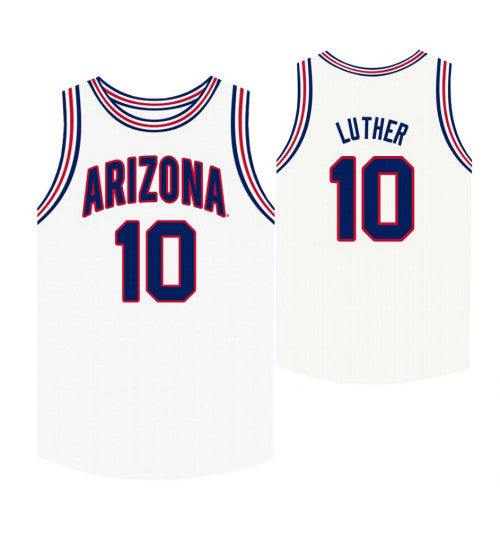 Arizona Wildcats 10 Ryan Luther White College Basketball Jersey | Stitched Jersey RTJS 5628