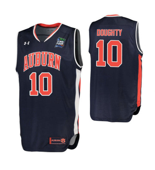 Auburn Tigers 10 Samir Doughty Navy College Basketball Jersey stitched basketball jersey for game day fanwear