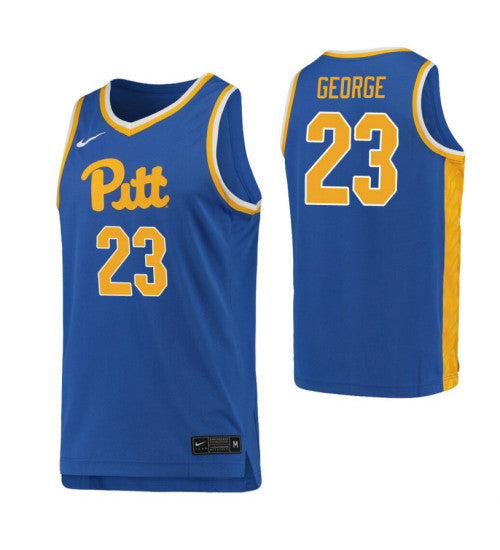 Samson George Pittsburgh Panthers Samson George Pittsburgh Panthers Jersey Royal stitched throwback college basketball jersey