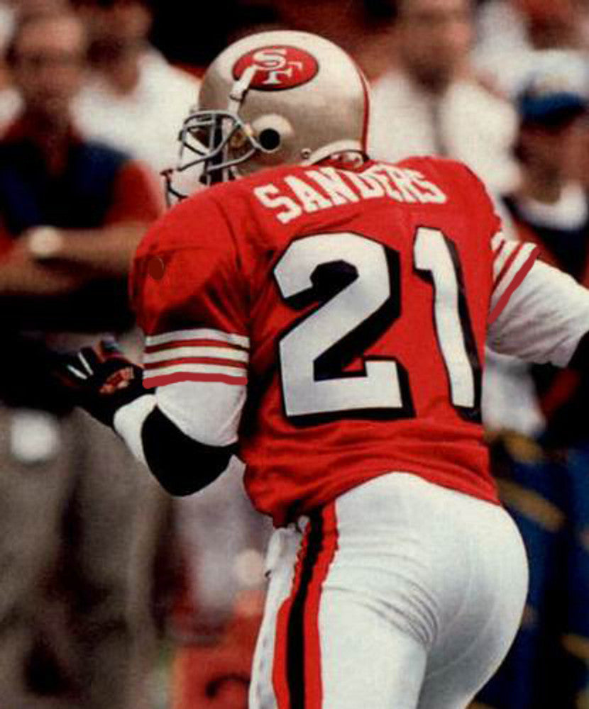 San Francisco 49ers Deion Sanders NFL jersey front view