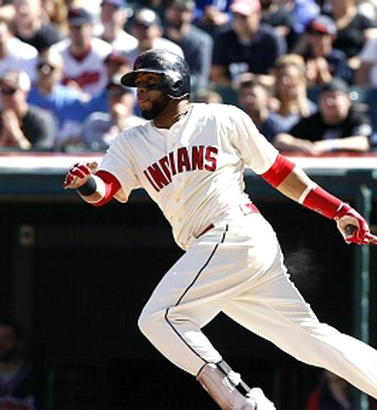 Cleveland Indians Carlos Santana MLB jersey front view