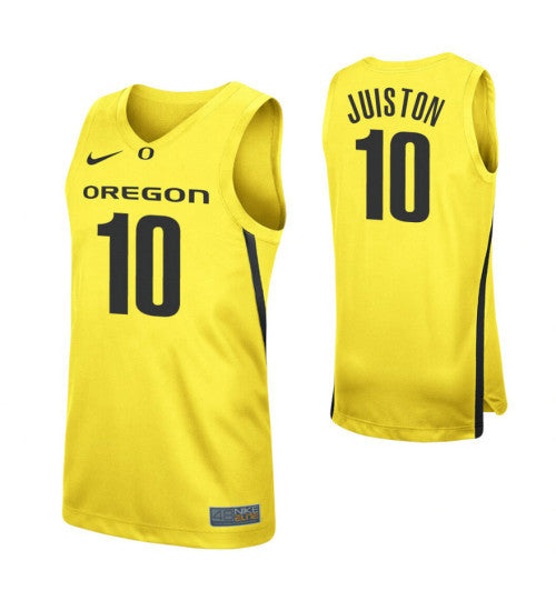 Shakur Juiston College Basketball Jersey Yellow Oregon Ducks | Stitched Jersey RTJS 7234