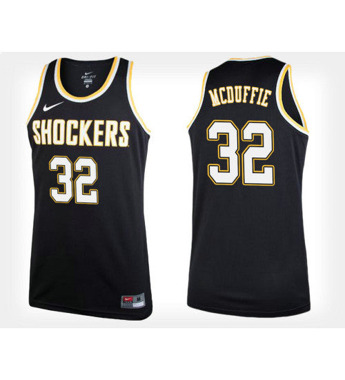 Mcduffie Alternate Wichita State Shockers Markis #32 Black stitched throwback college basketball jersey