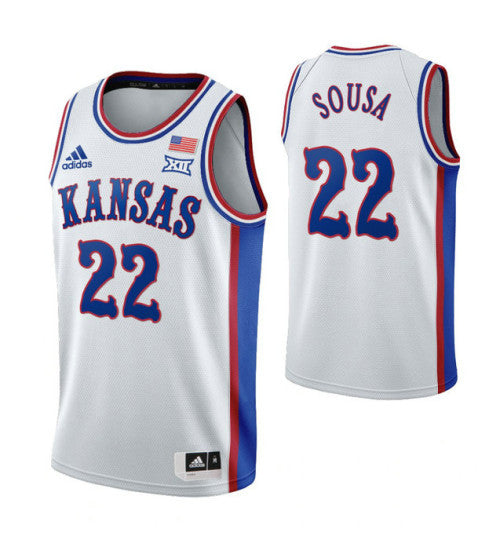 Kansas Jayhawks 22 Silvio De Sousa White College Basketball Jersey 7909 | Stitched Jersey RTJS 3839