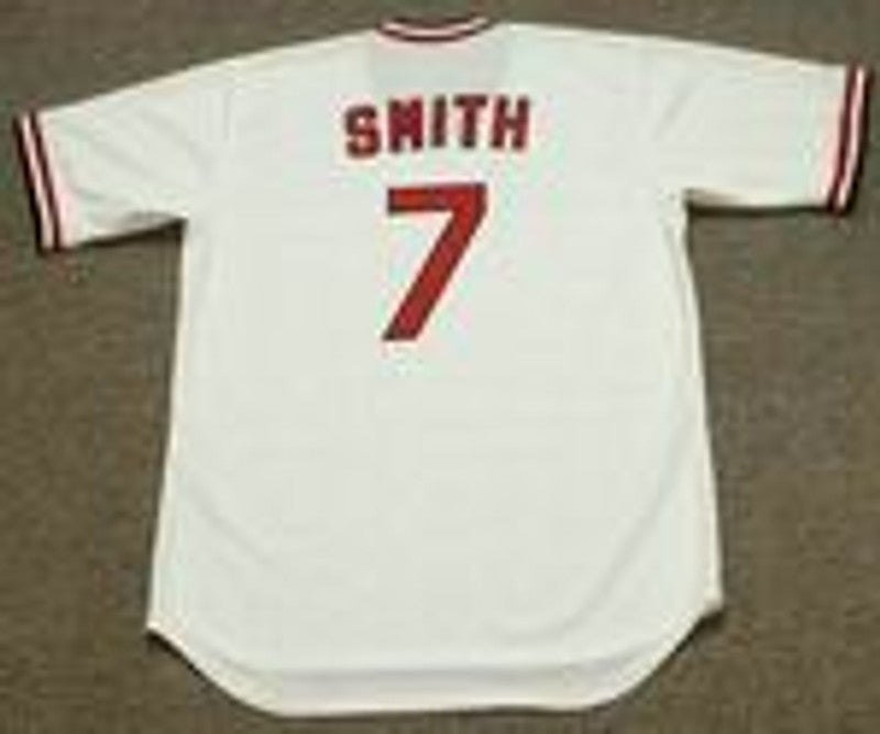 Reggie Smith St Louis Cardinals 1975 Cooperstown Home Baseball Stitched Jersey jersey front view