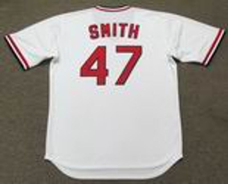Lee Smith St Louis Cardinals 1991 Cooperstown Throwback Home Stitched Jersey jersey front view