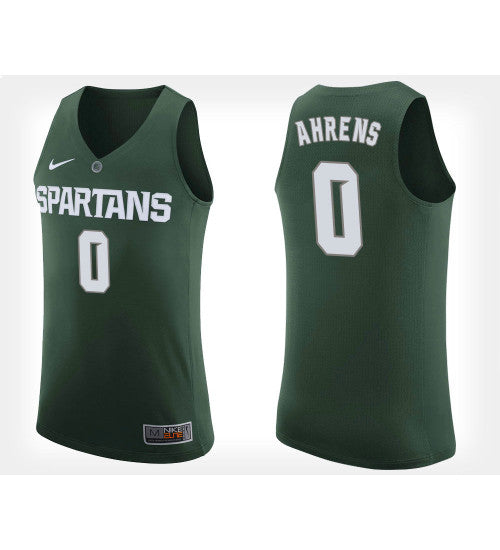 Michigan State Spartans 0 Kyle Ahrens Green Home College Basketball Jersey | Stitched Jersey RTJS 8893
