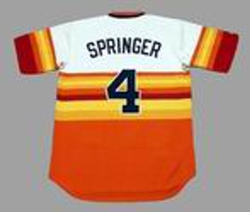 Houston Astros George Springer 1980s MLB jersey front view
