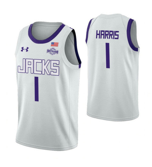Stephen F Austin Lumberjacks 1 Kevon Harris White College Basketball Jersey | Stitched Jersey RTJS 7148