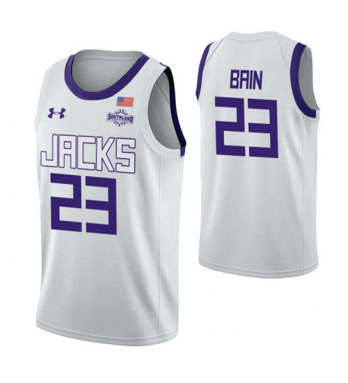 Stephen F Austin Lumberjacks 23 Nathan Bain White College Basketball Jersey | Stitched Jersey RTJS 7146