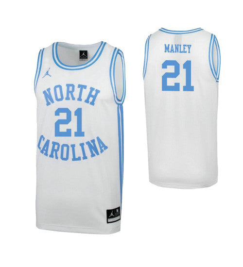 North Carolina Tar Heels #21 Sterling Manley White College Basketball Jersey 9470 stitched college jersey