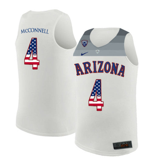 Arizona Wildcats 4 Tj Mcconnell College Basketball Jersey White 6207 | Stitched Jersey RTJS 5541