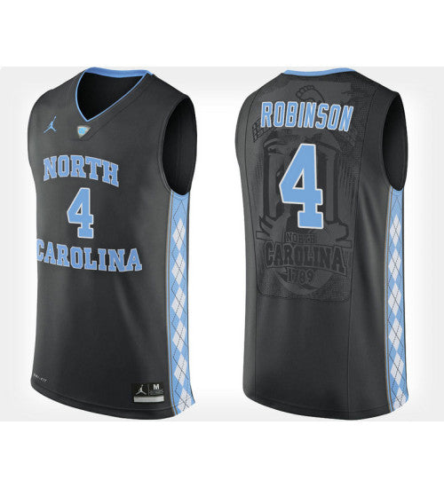 North Carolina Tar Heels 4 On Robinson Black Alternate College Basketball Jersey | Stitched Jersey RTJS 8020