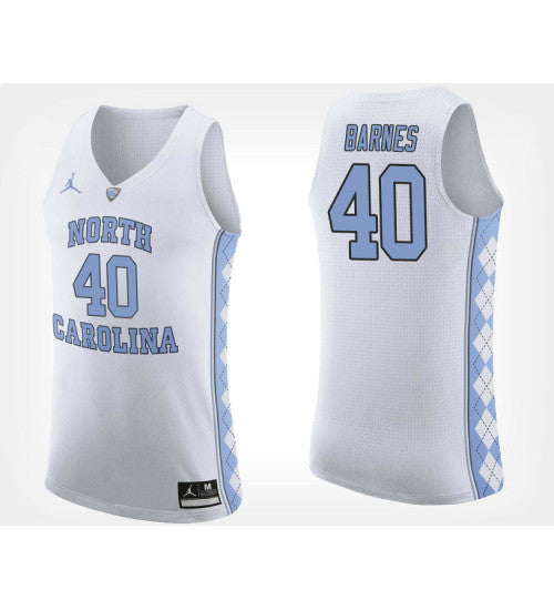 North Carolina Tar Heels #40 Harrison Barnes White Road College Basketball Jersey stitched college jersey