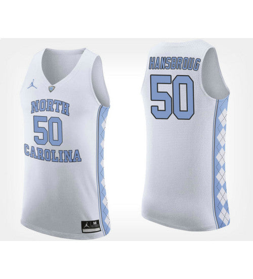 North Carolina Tar Heels #50 Tyler Hansbrough White Road College Basketball Jersey stitched college jersey