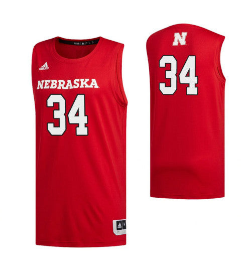 Nebraska Cornhuskers #34 Thorir Thorbjarnarson Scarlet College Basketball Jersey stitched college jersey