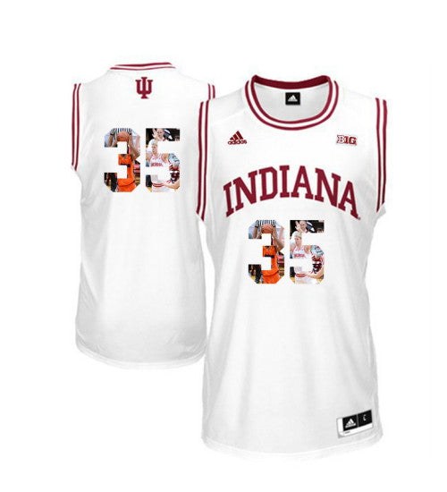 Indiana Hoosiers 35 Tim Priller College Basketball Jersey White 1791 stitched retro jersey