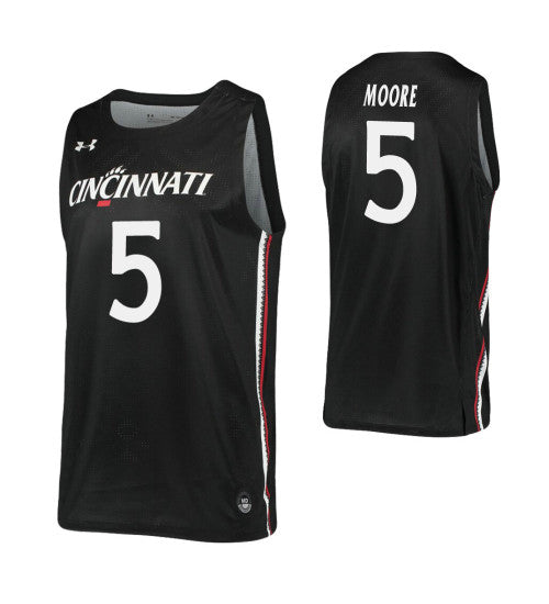 Trevor Moore College Basketball Jersey Black Cincinnati Bearcats | Stitched Jersey RTJS 6742