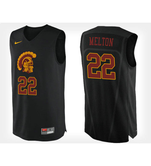 Usc Trojans 22 Deanthony Melton Black Alternate College Basketball Jersey | Stitched Jersey RTJS 6533