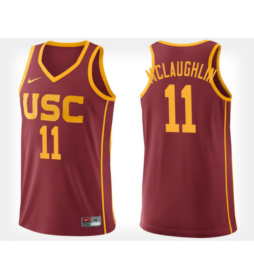 USC Trojans Jordan Mclaughlin Home #11 stitched throwback college basketball jersey