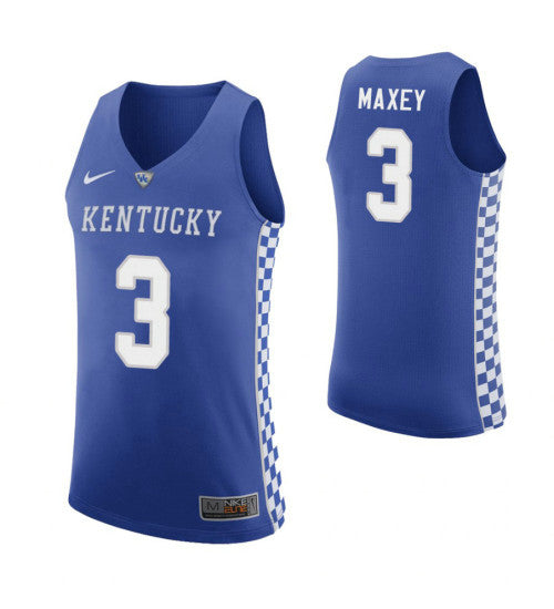 Kentucky Wildcats Tyrese Maxey College Basketball Jersey Royal | Stitched Jersey RTJS 3554