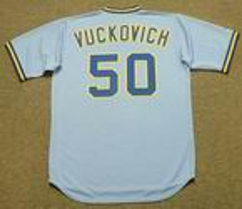 Milwaukee Brewers Pete Vuckovich Cooperstown MLB jersey front view