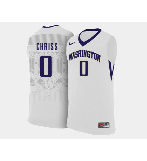 Washington Huskies 0 Marquese Chriss White Home College Basketball Jersey | Stitched Jersey RTJS 6144