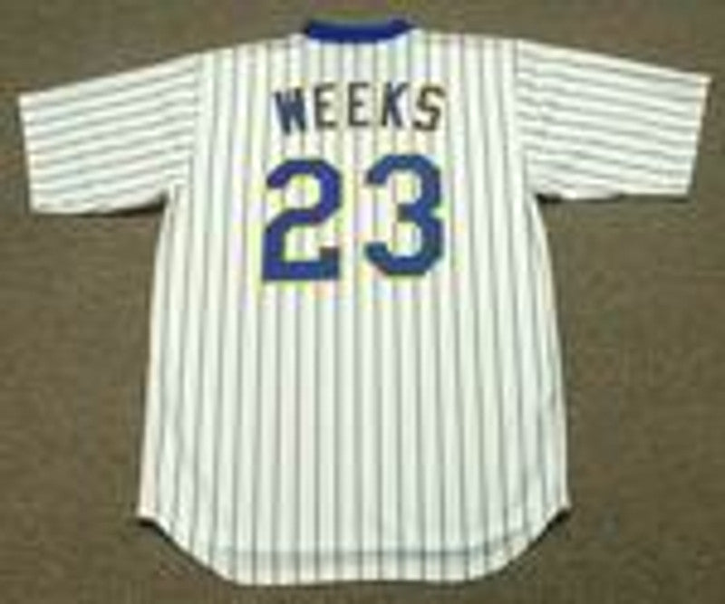 Milwaukee Brewers Rickie Weeks 1980s Cooperstown MLB jersey front view