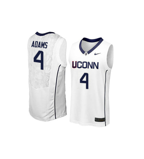 Uconn Huskies 4 Jalen Adams College Basketball Jersey White | Stitched Jersey RTJS 6604
