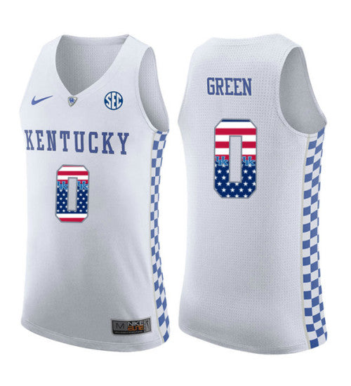 Kentucky Wildcats 0 Quade Green College Basketball Jersey White stitched retro jersey