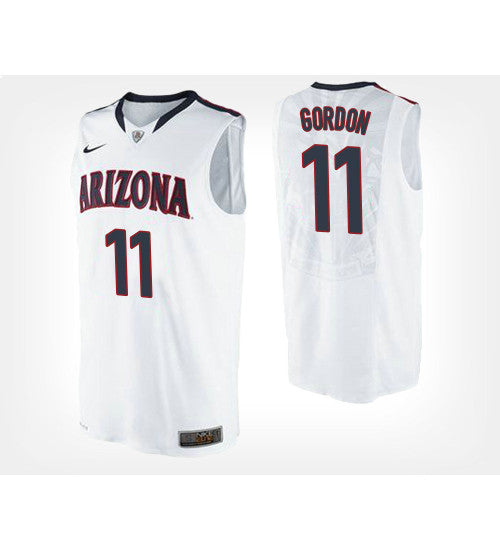 Arizona Wildcats 11 Aaron Gordon White Road College Basketball Jersey stitched basketball jersey for game day fanwear
