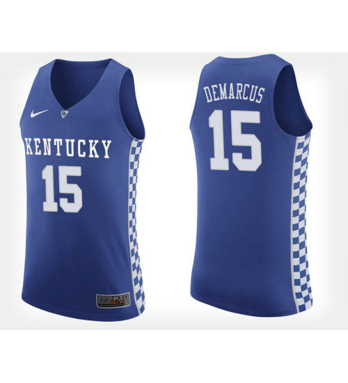 Kentucky Wildcats 15 Demarcus Cousins Blue Home College Basketball Jersey | Stitched Jersey RTJS 3636