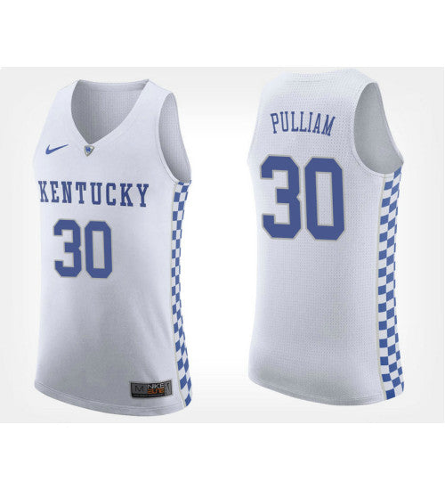 Kentucky Wildcats 30 Dillon Pulliam White Road College Basketball Jersey stitched retro jersey
