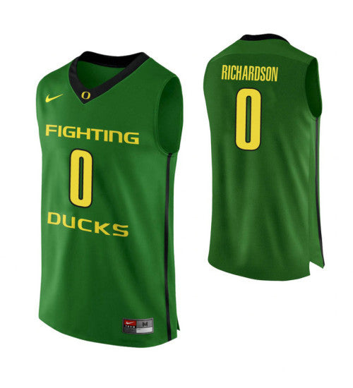Oregon Ducks #0 Will Richardson College Basketball Jersey Apple Green 9986 stitched college jersey