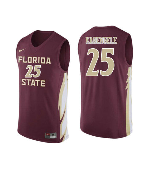 Florida State Seminoles 25 Mfiondu Kabengele College Basketball Jersey Wine stitched retro jersey